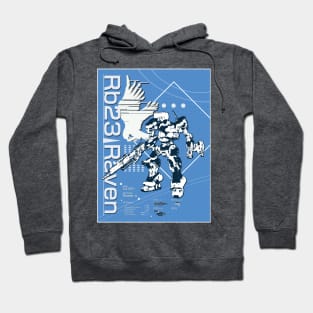 Armored Core Rb23 Raven Blueprint Hoodie